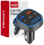 Car FM Transmitter 2&times;USB-A 12V 24V AMIO-04648