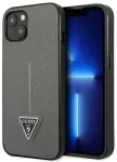 Guess GUHCP14MPSATLG iPhone 14 Plus 6,7" sidabrinis kietas dėklas SaffianoTriangle Logo