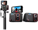 SJCAM SJ30 divu objektīvu 8K kamera ar grozāmu ekrānu 2,51 collas, 48 ​​MP, 7 stundas + selfiju nūja + aksesuāri