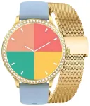 Smartwatch Gravity Siksniņa un aproce GT5-4 / zelta