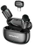 Wireless Lavalier Microphone AWEI MK5 Duo Ai-Voice black