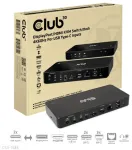 Club 3D Club3D KVM jungiklis 4K60Hz 2x USB-C> HDMI/DP/3xUSB/2xUSB-C/LAN mažmeninė prekyba