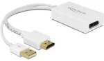 Adapteris AV Delock HDMI - DisplayPort + USB-A White (62496)