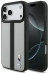 BMW M Perforated Stripe Case Logo MagSafe Aizsargapvalks priek&scaron; iPhone 17 Pro Max / pelēks