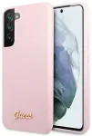Guess GUHCS22MLSLMGLA S22+ S906 lawenda|lavender hardcase Silicone Script Metal Logo