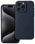 Silicone Mag Cover telefono dėklas su MagSafe palaikymu iPhone 15 Pro Max mėlynas