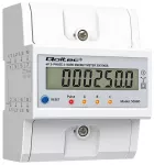 Qoltec Three-phase electronic meter with reset | DIN rail energy consumption meter | 400V | 100A | LCD | LED | 4P
