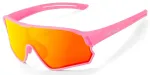 Rockbros 14110009004 polarized cycling glasses for children 8-14 years old - pink