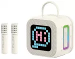 Blavec Portable Bluetooth Speaker WS-09 Karaoke Fun - 10W with 2 microphones and display (WS09-2MBE) beige