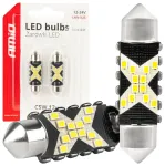 LED CANBUS bulbs 12SMD Festoon C5W 2016 39mm White 12/24V AMIO-04237