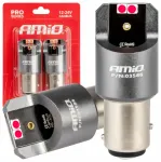 LED CANBUS PRO series BAY15D P21/5W 4x3030 SMD Red 12/24V AMIO-03586