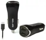 Beline automobilinis įkroviklis | 10.5W | USB-C, USB-A | su USB-C laidu komplekte | juodas