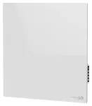 AENO Premium Eco Smart Quadro sieninis &scaron;ildytuvas, 500W, 50x50 cm, grūdintas stiklas, infraraudonųjų spindulių + konvekcinis &scaron;ildymo tipas, LED ekranas, ki&scaron;tuko tipas: Europos (E/F tipo), BALTAS, paga