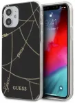 Guess GUHCP12SPCUCHBK Gold Chain Collection Aizsargapvalks priek&scaron; iPhone 12 mini 5,4" / melns