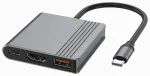Gembird A-CM-COMBO3-05 USB-C 3-in-1 daudzportu adapteris USB-A + HDMI + USB-C PD 90W