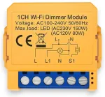Smart Wi-Fi dimmer, TRIAC 230Vac, 150W, works with regular switch, TUYA / Smart Life