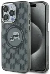 Karl Lagerfeld KLHMP15XHMCKMHK iPhone 15 Pro Max 6.7" czarny|black IML Monogram Karl&Choupette Head MagSafe