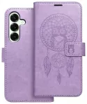 MEZZO dreamcatcher knyginio tipo telefono dėklas Samsung Galaxy S25 (S931) violetinis