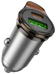 HOCO NZ16A automobilinis įkroviklis | 43W | PD, QC | USB-A, USB-C | su USB-C į USB-C laidu komplekte | pilkas