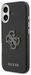 Guess PU Resin Logo telefono dėklas iPhone 17 juodas