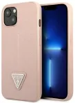 Guess GUHCP14MPSATLP dėklas iPhone 14 Plus 6,7" rožinis hardcase Saffiano Triangle Logo