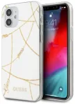 Guess GUHCP12SPCUCHWH Gold Chain Collection Aizsargapvalks priek&scaron; iPhone 12 mini 5,4" / balts