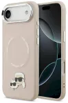 Karl Lagerfeld Karl & Choupette Pins MagSafe Case Aizsargapvalks priek&scaron; iPhone Air / rozā