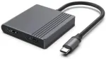 Gembird A-CM-HDMIFDPF-01 USB-C to HDMI + DP adapteris 4K 60Hz / melns