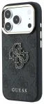 Guess PU 4G Resin Metal Logo Case Aizsargapvalks priek&scaron; iPhone 18 Pro Max / melns