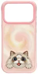 NIMMY case BIG EYED LYING RAGDOLL CAT compatible with MagSafe for IPHONE 18 Pro Max/17 Pro Max pink