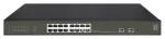LevelOne GES-2118P Hilbert 18 prievadų Gigabit PoE i&scaron;manusis Lite valdomas L2 jungiklis, 16x PoE 230W, 2x SFP