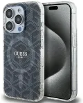 Guess GUHMP15XHGCUSTGK iPhone 15 Pro Max 6.7" juoda|black kietas dėklas IML GCube MagSafe