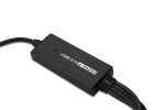 USB-A 2.0 vyrų kabelio adapteris į 4x RS232 (DB9) vyrų | Chipset FTDI FT2232H | Black | Tvirtinimas varžtais | 1.5m