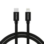 Swissten Textile Universāls Quick Charge 3.1 USB-C uz Lightning Datu un Uzlādes Kabelis 1.2m