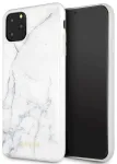 Guess GUHCN65HYMAWH Aizsargapvalks priek&scaron; iPhone 11 Pro Max / balts Marble