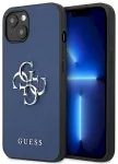 Guess GUHCP13SSA4GSBL Hardcase Saffiano 4G Metal Logo Aizsargapvalks priek&scaron; iPhone 13 mini 5,4" / zils