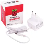 Raspberry Pi 4 Model B Official PSU, USB-C, 5.1V, 3A, EU Plug, White