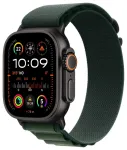 Apple Watch Ultra 2 GPS + Cellular 49mm i&scaron;manusis laikrodis, juodas titanas, tamsiai žalia Alpine Loop apyrankė M