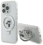 Karl Lagerfeld KLHMP13LHMRSKCH iPhone 13 Pro | 13 6.1" baltas|white apsauginis dėklas Ring Stand Karl&Choupettte MagSafe