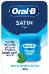 Oral B Satin Waxed Mint 50 m - va&scaron;kuotas dantenų siūlas