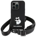 Karl Lagerfeld Crossbody Silicone Choupette Back Case Aizsargapvalks Priek&scaron; Apple iPhone 15