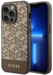 Guess GUHMP14LHGCFSEW iPhone 14 Pro 6.1" ruda hard case GCube Stripes MagSafe