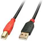 USB kabelis Lindy USB-A - USB-B 15 m Black (42762)