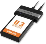 Adapteris IcyDock USB4 į 15mm U.2/U.3 SSD i&scaron;orinis adapteris