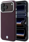 BMW Sign Deboss Quilted Metal Logo MagSafe Case Aizsargapvalks priek&scaron; iPhone 18 Pro / 17 Pro / bordo