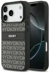 Etui DKNY Repeat Texture Pattern with   Tonal Stripe do iPhone 17 Pro czarny