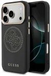Guess Perforated 4G MagSafe Aizsargapvalks priek&scaron; iPhone 17 Pro Max / melns
