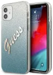 Guess GUHCP12SPCUGLSBL Glitter Gradient Script Aizsargapvalks priek&scaron; iPhone 12 mini 5,4" / zils
