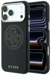 Guess Perforated 4G Gold Logo telefono dėklas su MagSafe palaikymu telefonui iPhone 18 Pro | iPhone 17 Pro juodas