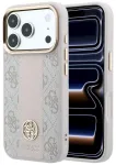 Guess 4G with Stripe Round and Classic Logos MagSafe Aizsargapvalks priek&scaron; iPhone 18 Pro / iPhone 17 Pro / rozā